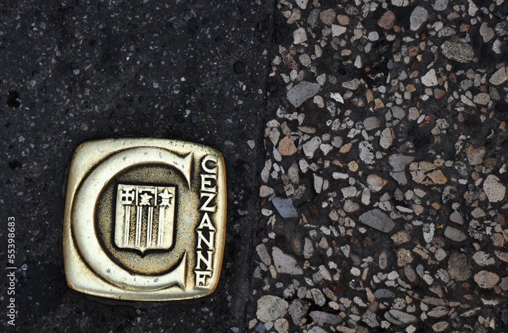 AIX-EN-PROVENCE : Marque du parcours Cézanne