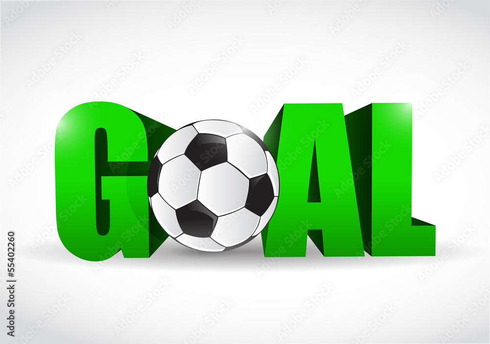 goal text and soccer ball illustration design goal text and soccer ball illustration design