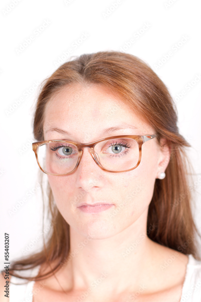 Studentin mit Brille Studentin mit Brille