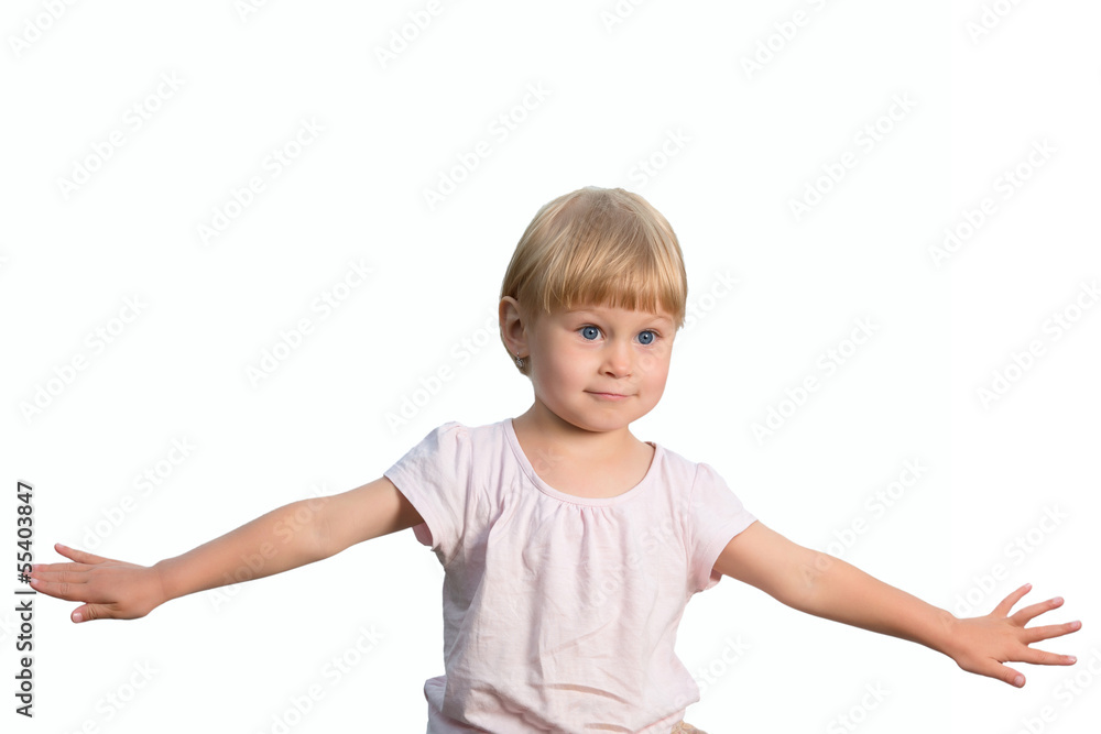 cute little girl posing in the studio cute little girl posing in the studio