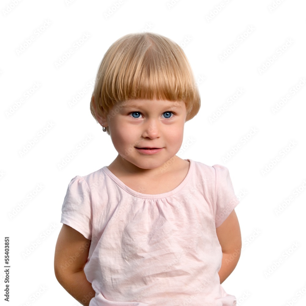 cute little girl posing in the studio cute little girl posing in the studio