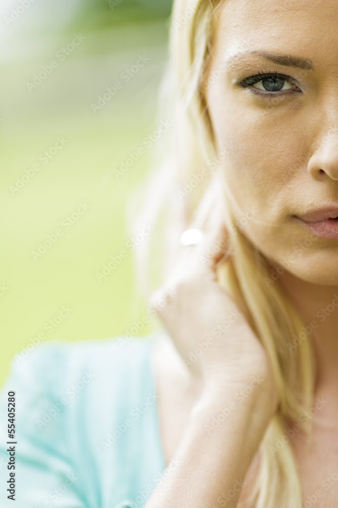 Portrait of the young blond woman Portrait of the young blond woman