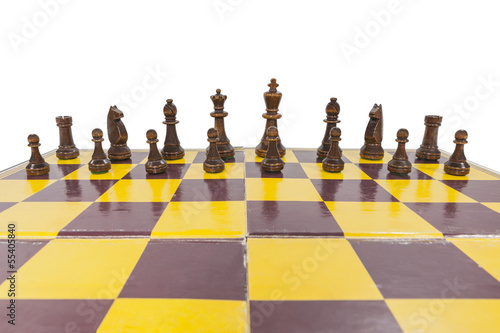 Vintage Chess Board with Bl...