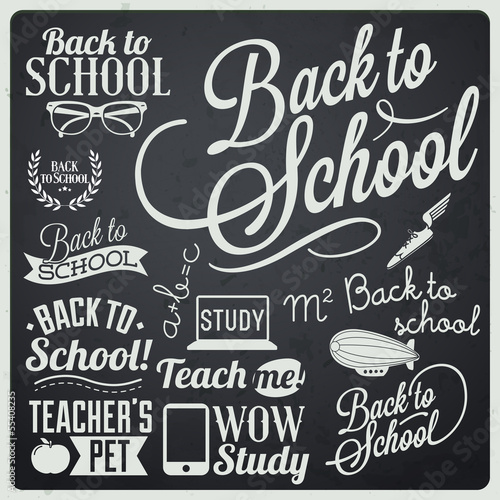 Back to School Calligraphic Designs © nokastudio