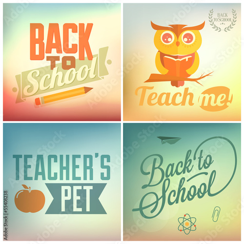 Back to School Typographic Elements