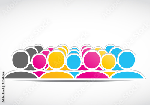 colorful social network design