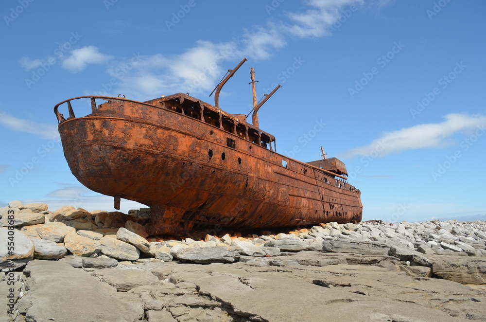 Plassey Shipwreck Aran Island Ireland
