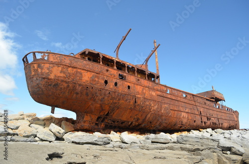 Plassey Shipwreck Aran Island Ireland photo