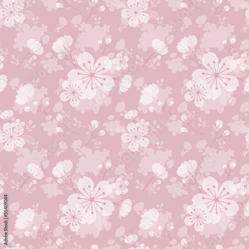 Flower Seamless Pattern Background