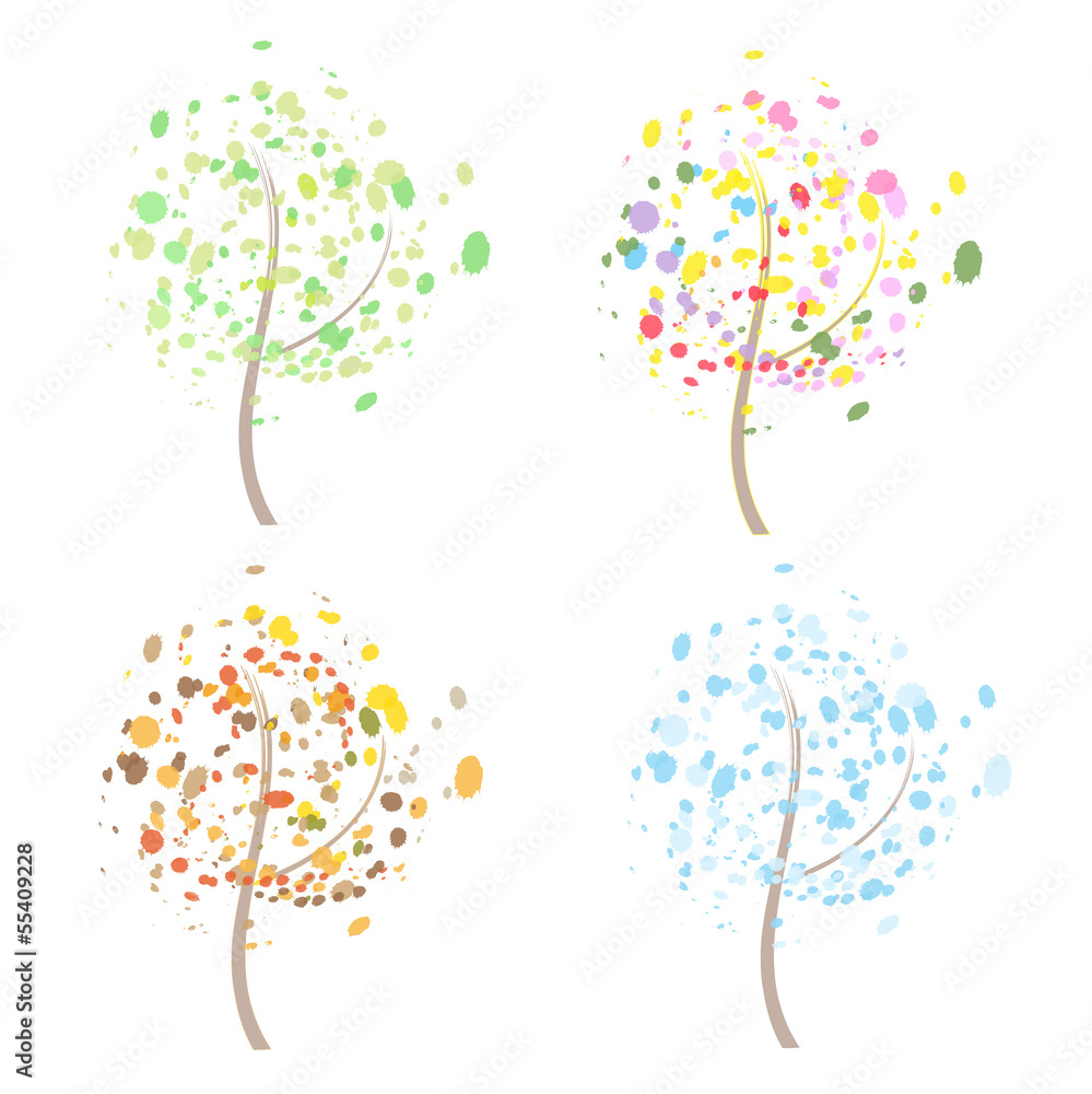 Four seasons - spring, summer, autumn, winter. Four seasons - spring, summer, autumn, winter.