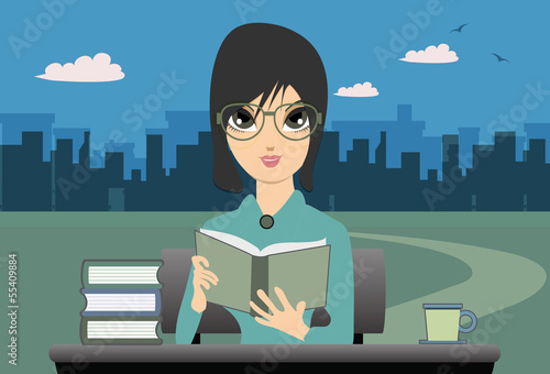Woman Reading.