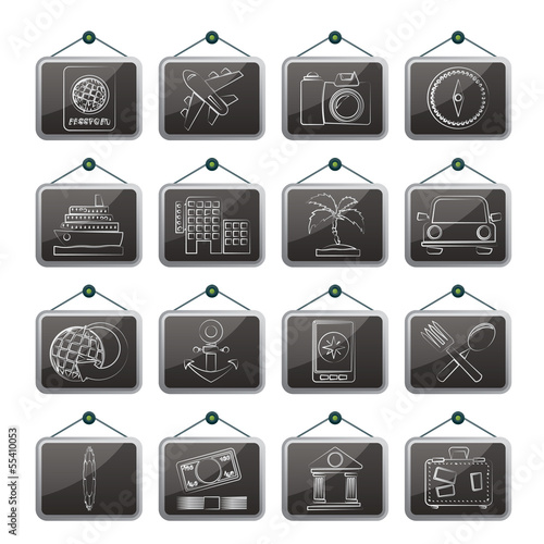 Tourism and Travel Icons - vector icon set