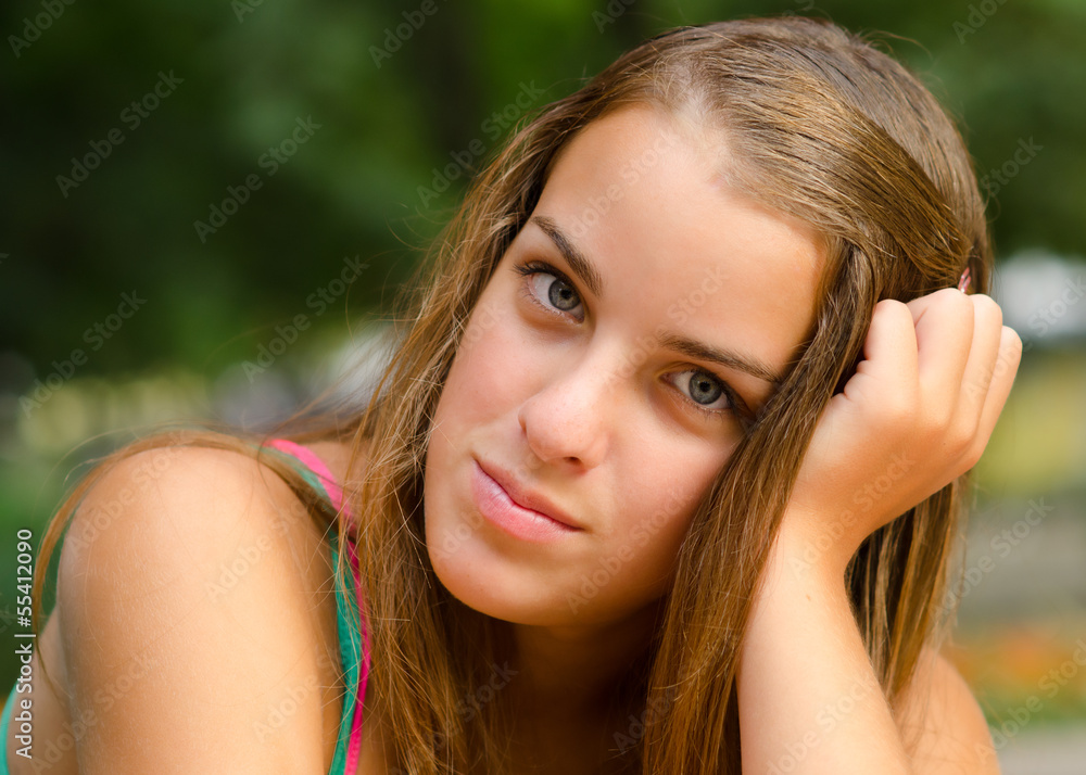 Portrait of the beautiful teenage girl