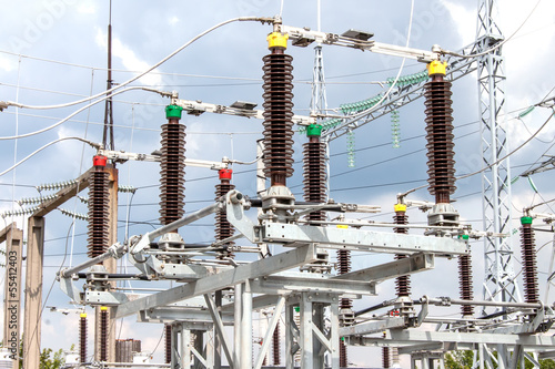 Naklejka Electric power substation
