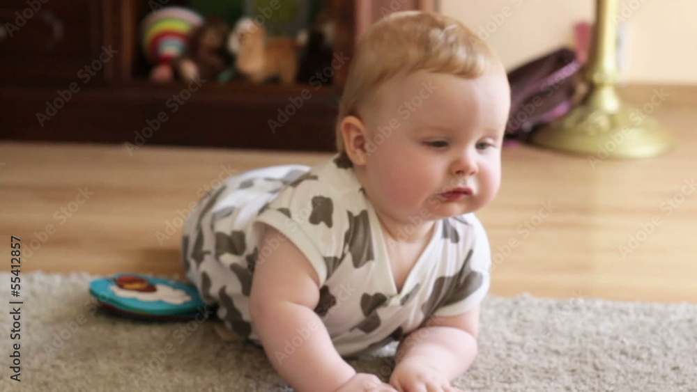 Portrait of little yawning boy, slow motion Portrait of little yawning boy, slow motion