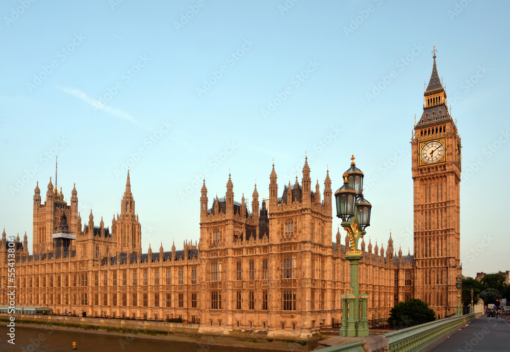 Houses of Parliament, Big Ben & Westminster Bridge Lamp