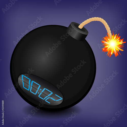 Black bomb about to explode