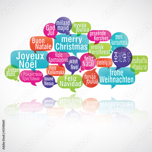 nuage de mots format carré reflet : joyeux noël