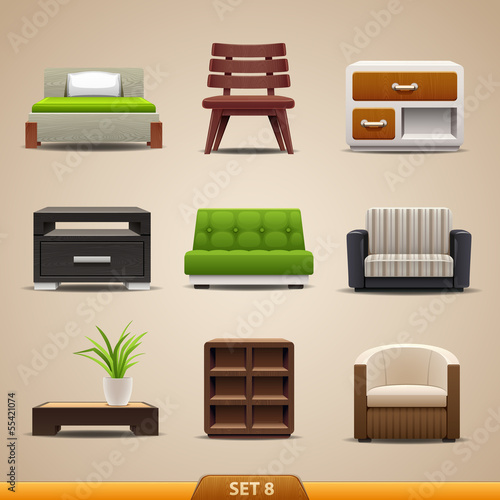 Furniture icons-set 8
