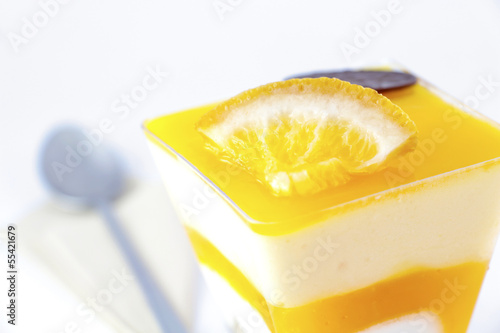 orange panna cotta