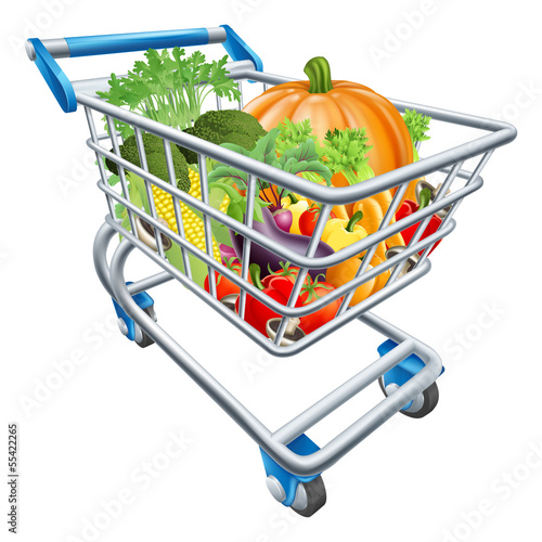 Vegetable Shopping Cart Tro...