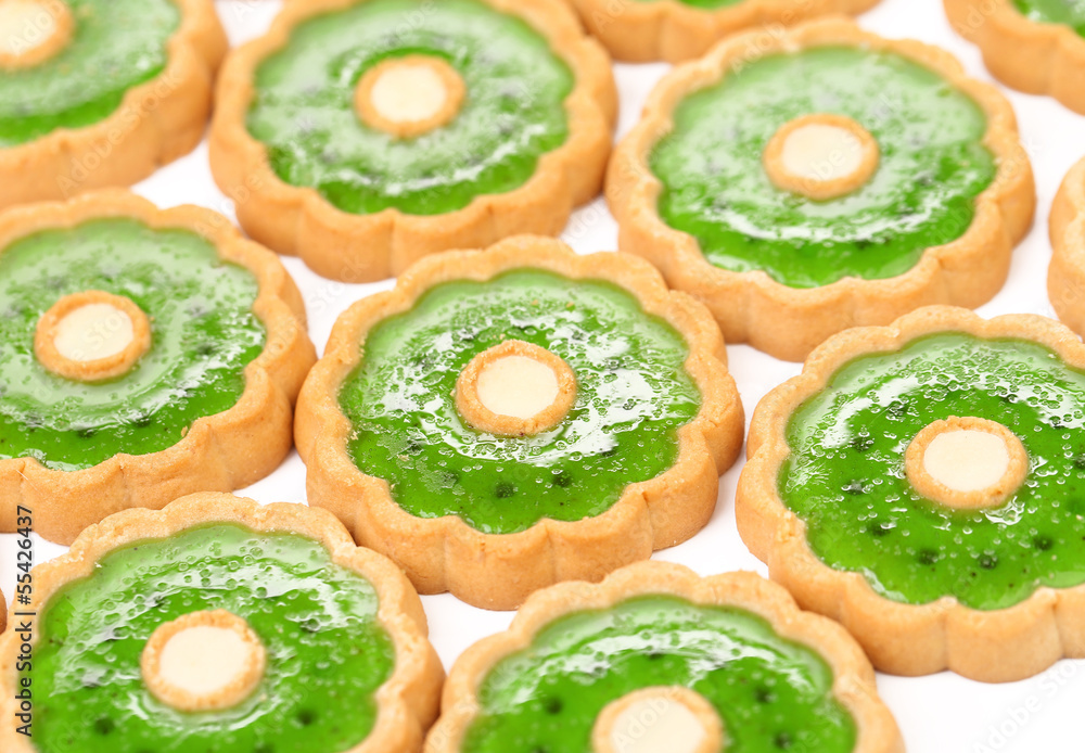 Background of biscuit with kiwi jam. Background of biscuit with kiwi jam.