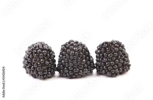 Blackberry fruit jelly black.