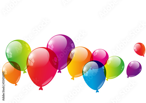 Color balloons background with place for text