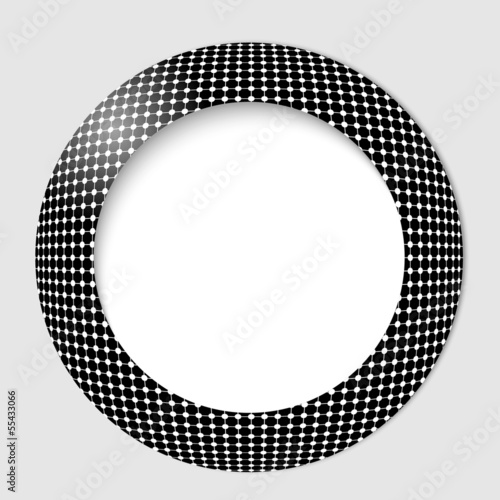vector abstract circular frame with grid
