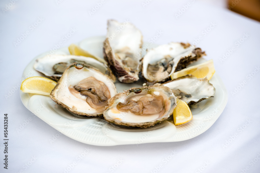 Oysters and lemon Oysters and lemon