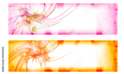 set colored vector abstract banner
