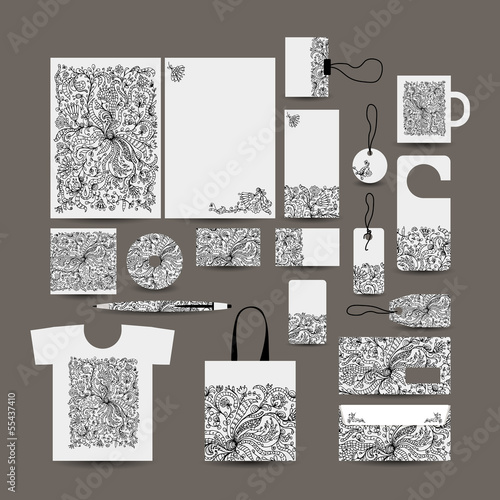 Corporate business style, floral design