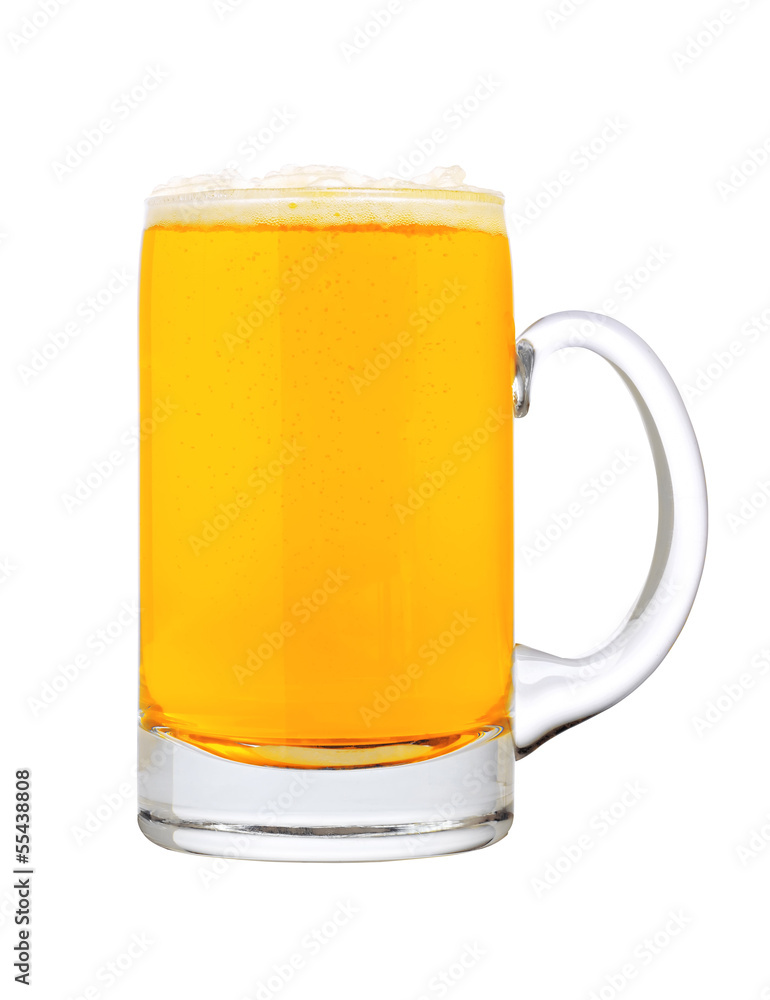 Glass of beer isolated on white Glass of beer isolated on white