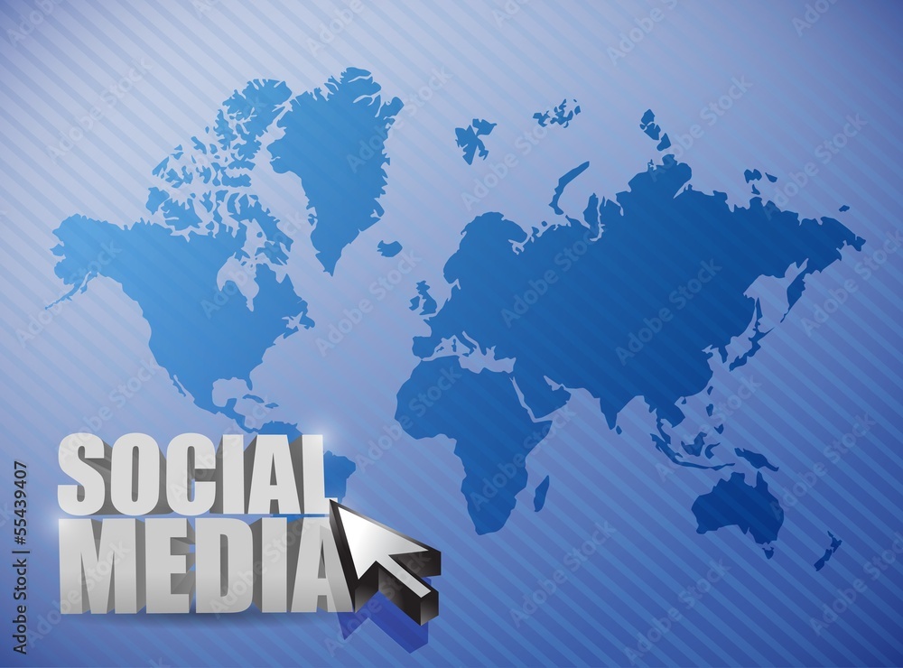 social media connections illustration