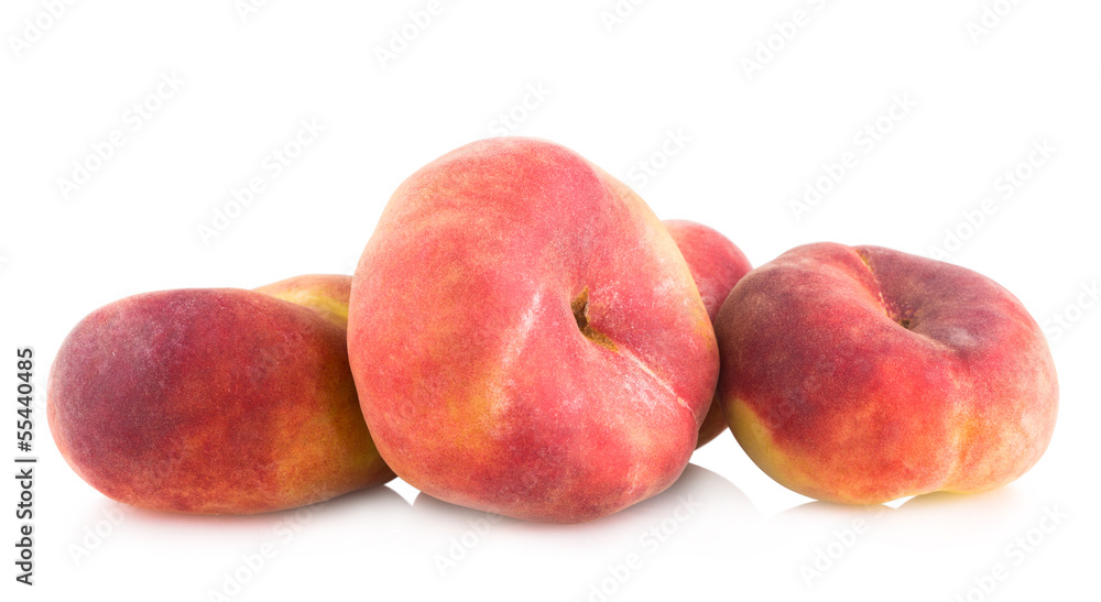 ripe peaches isolated on white background ripe peaches isolated on white background