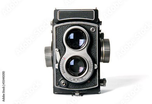 Antica macchina fotografica biottica photo