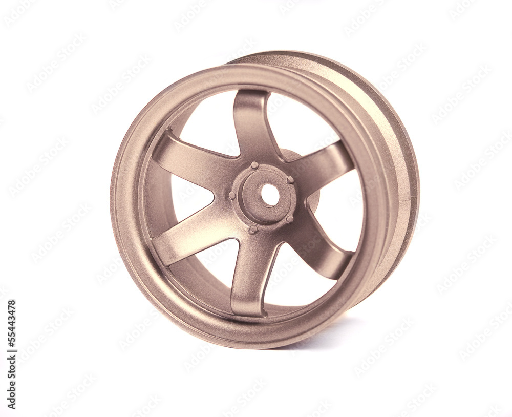 Obraz premium RC golden rim (Volk Racing) isolated on white background