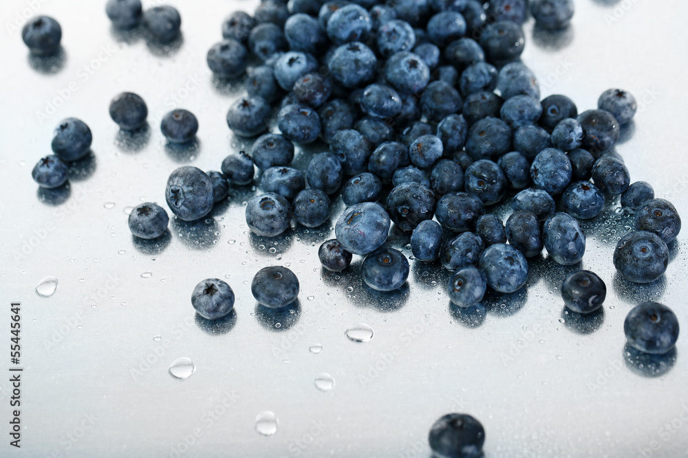 Blueberries on metal background Blueberries on metal background