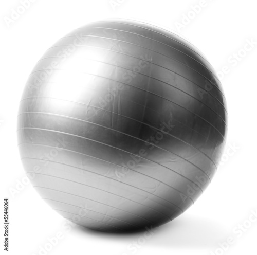 Gray  ball for fitness isolated on white