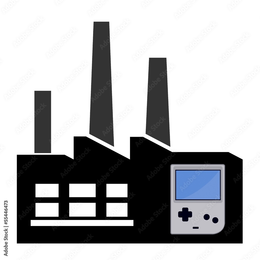 Console de jeux vidéos dans une usine