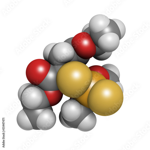 Malathion insecticide  chemical structure.
