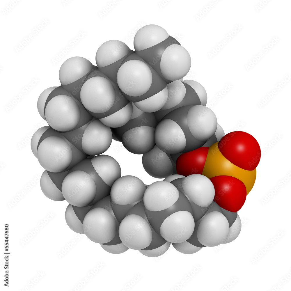 Perifosine investigational cancer drug, chemical structure. Perifosine investigational cancer drug, chemical structure.