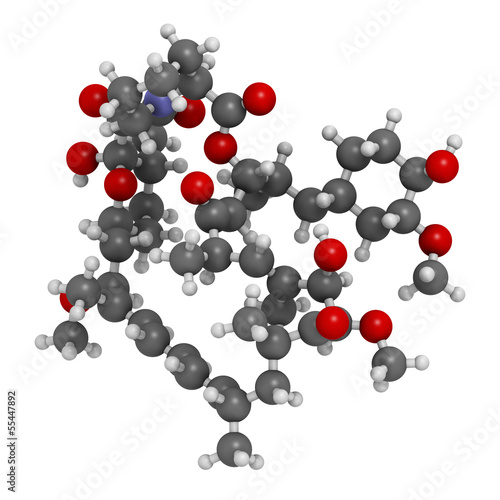 Fototapeta Naklejka Na Ścianę i Meble -  Rapamycin (sirolimus) immunosuppressive drug, chemical structure