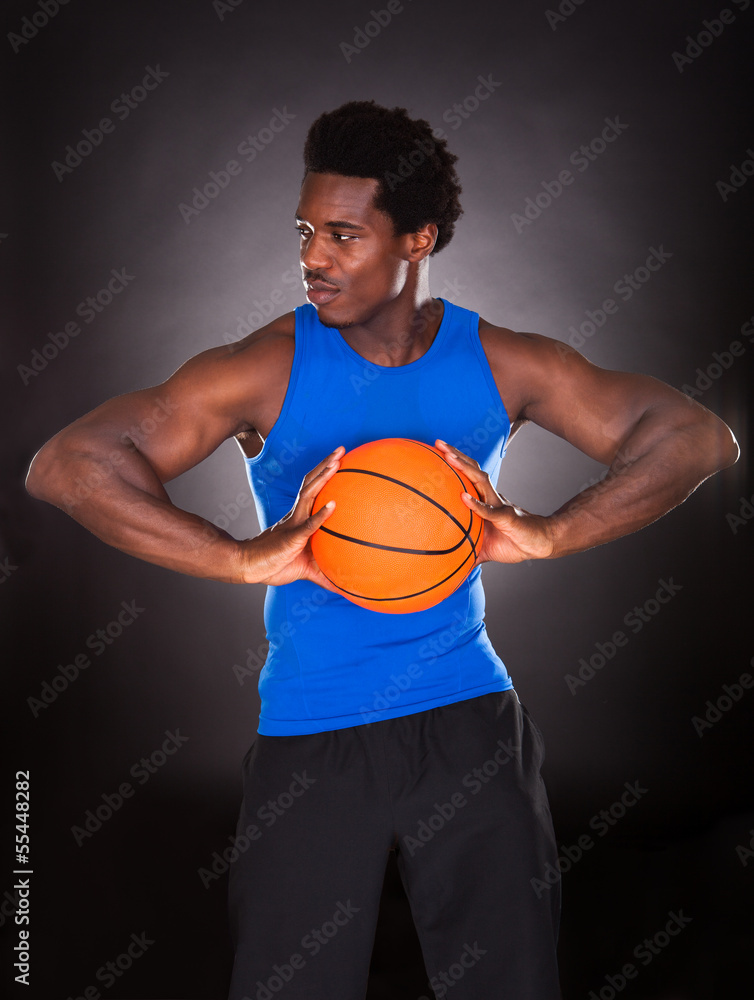 African Man With Basketball