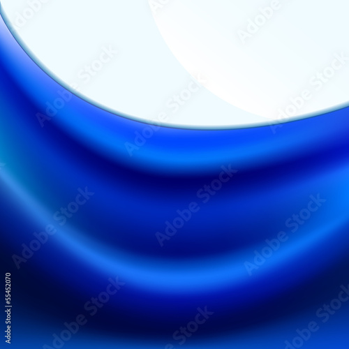 Blue fabric with soft folds and place for your text