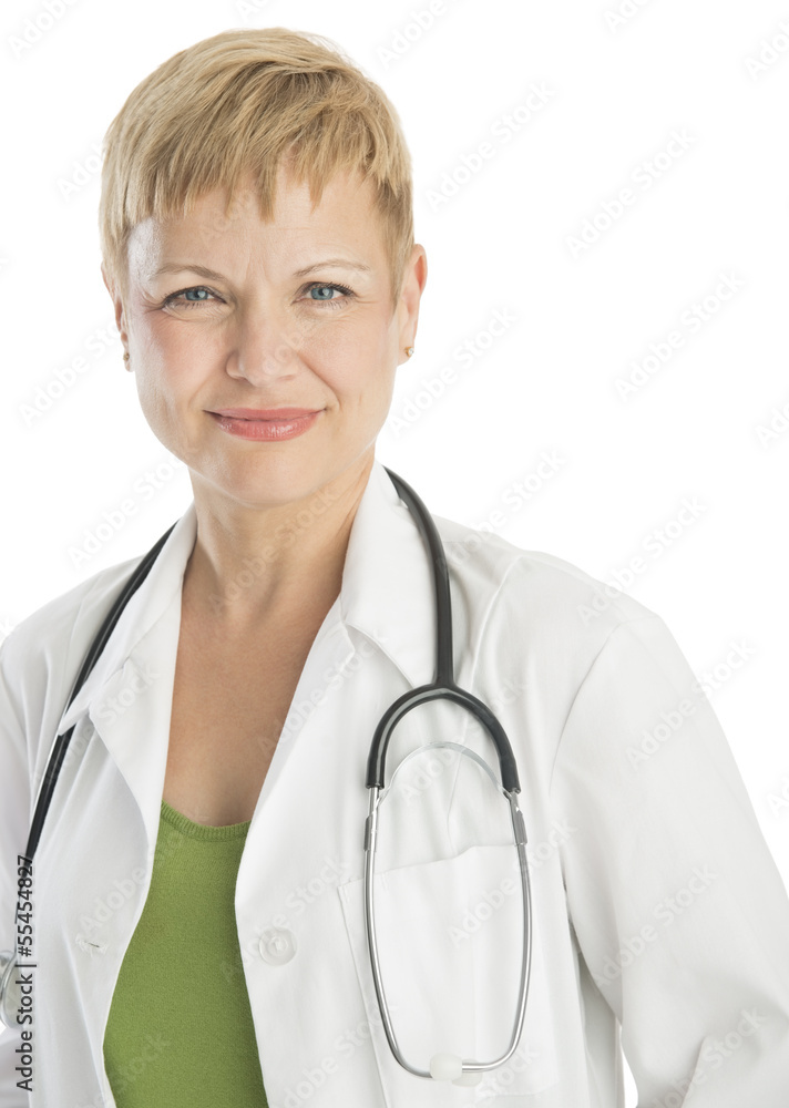 Portrait Of Confident Female Doctor Smiling Portrait Of Confident Female Doctor Smiling