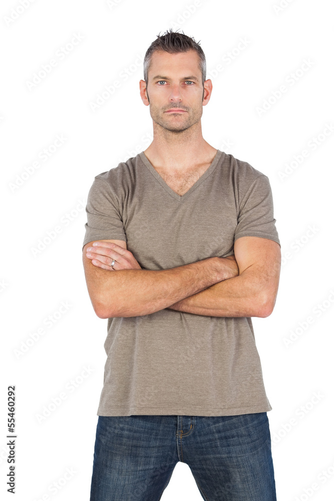 Serious man with arms crossed Serious man with arms crossed