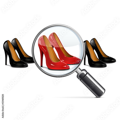 Vector Female Shoes with Lens