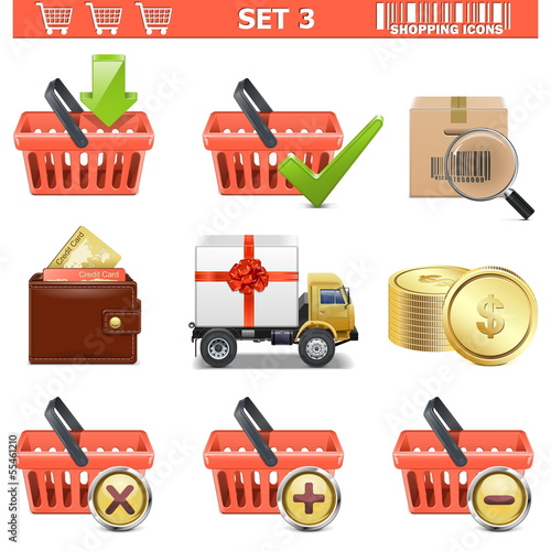 Vector Shopping Icons Set 3