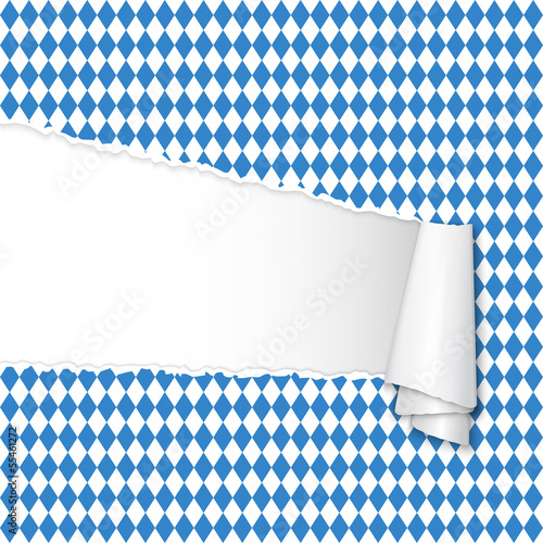 Oktoberfest - aufgrissenes Papier mit Textfreiraum